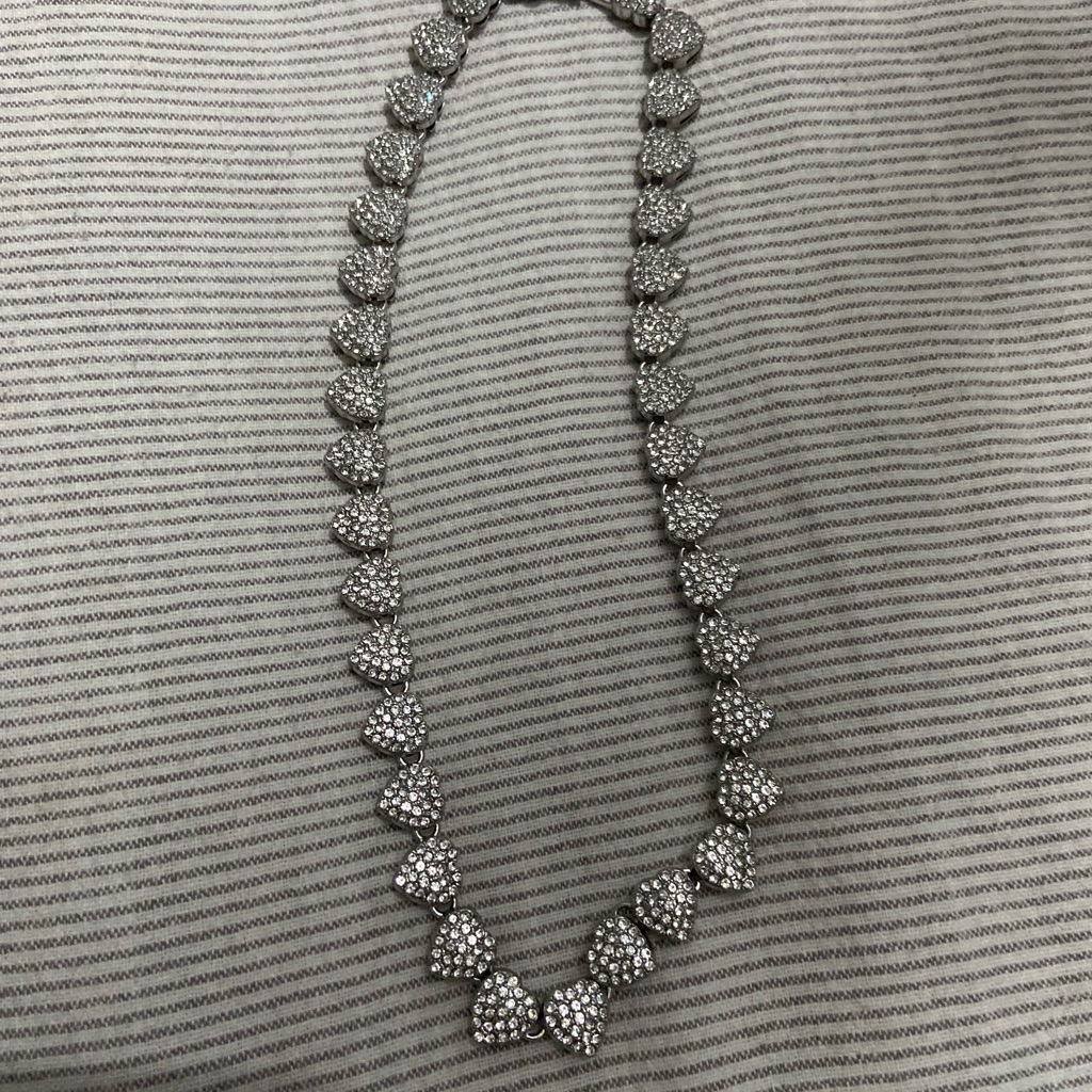 Dazzling Silver Heart Necklace